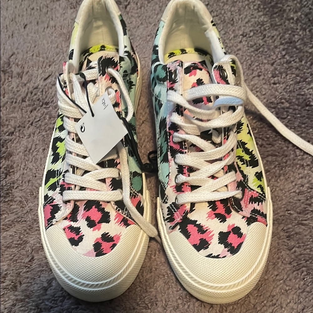 Colorful Leopard Print Women's Sneakers